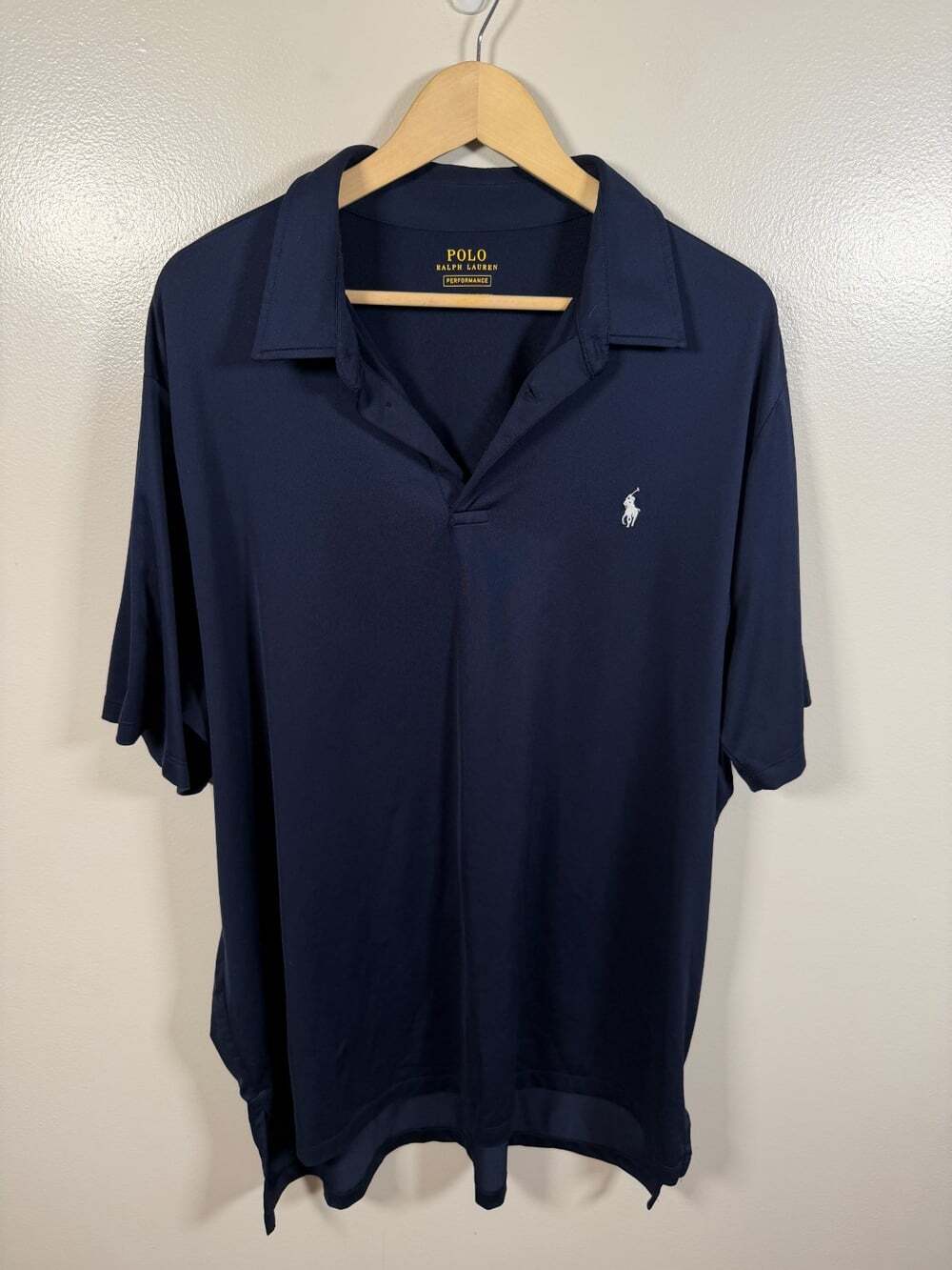 Polo Ralph Luaren Performance Polo Shirt Size XXL Navy Blue Golf Work Office